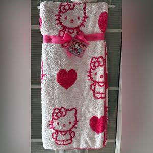 Hello Kitty Valentines Hot Pink Throw Blanket